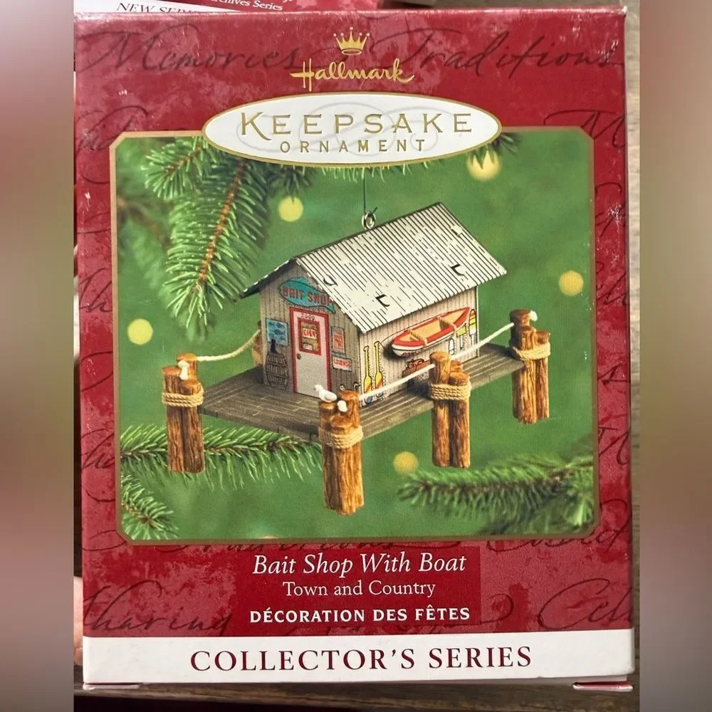 Hallmark Keepsake Ornament – “Bait Shop With Boat” (Collector’s Series)